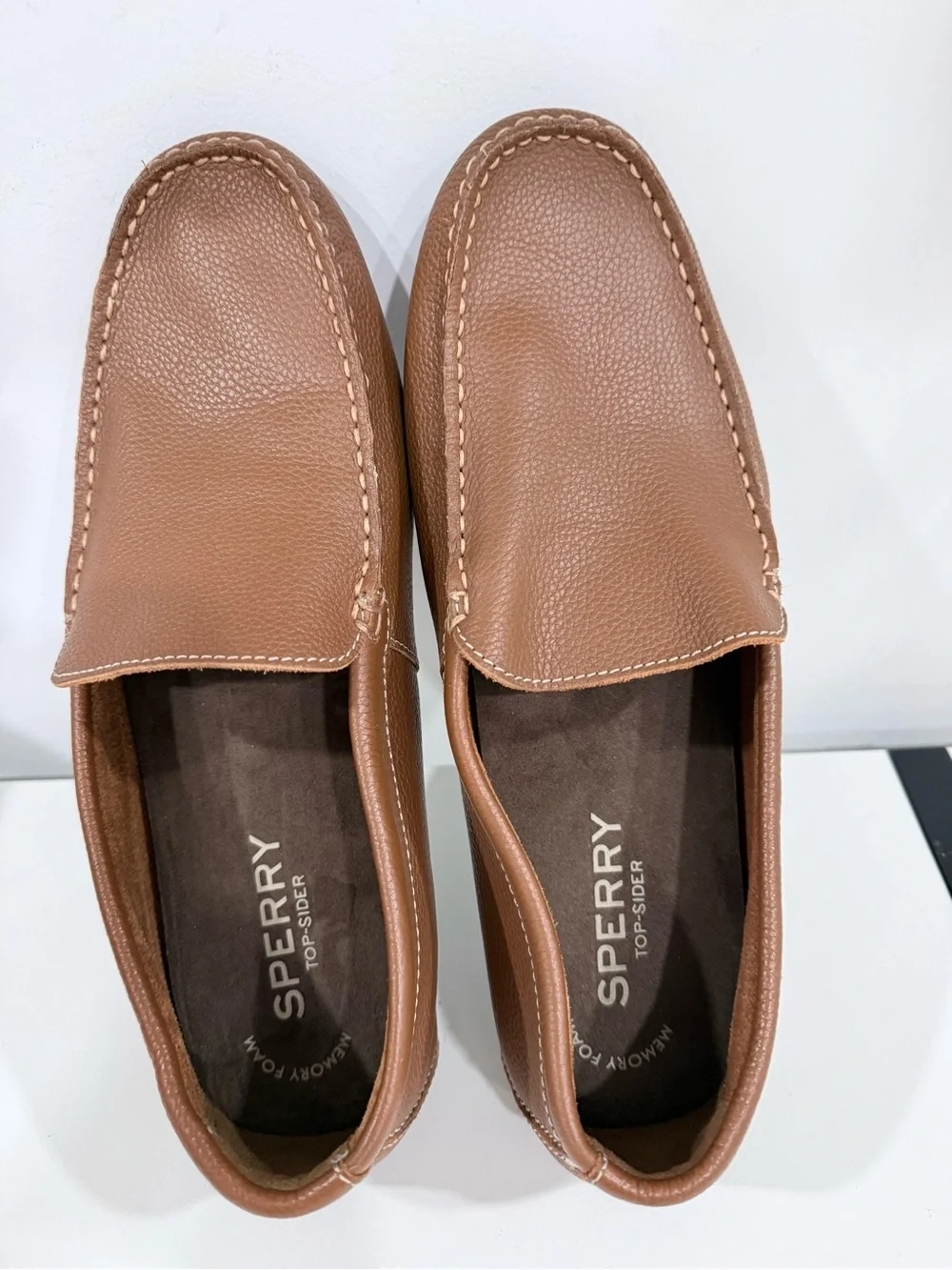 Sperry Men’s Tan Leather Boat Shoes - Slip-On Loafers